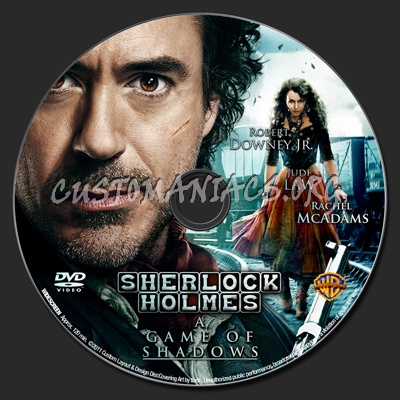 Sherlock Holmes A Game Of Shadows dvd label