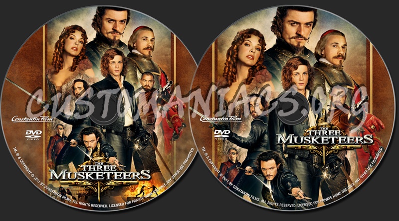 The Three Musketeers dvd label
