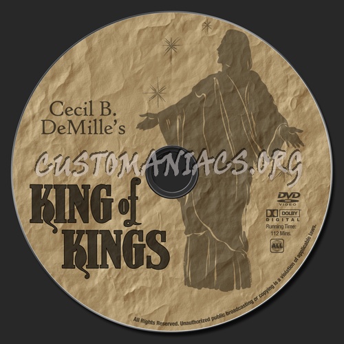 King Of Kings 1927 Dvd Label Dvd Covers Labels By Customaniacs Id 148058 Free Download Highres Dvd Label