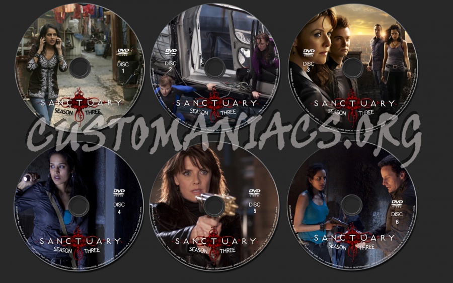 Sanctuary: The Complete Third Season dvd label