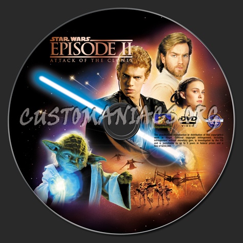 Star Wars Episode 2 - Attack of the Clones dvd label