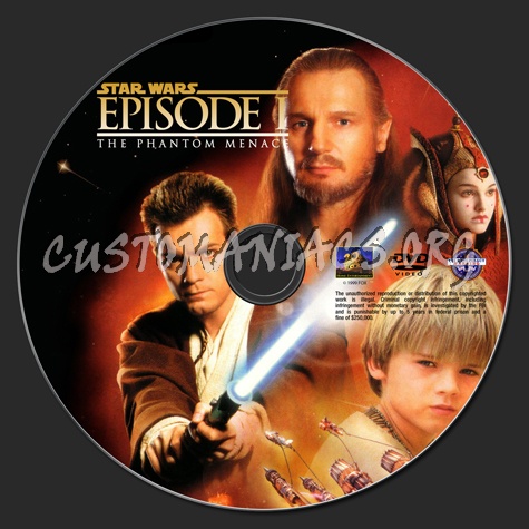 Star Wars Episode 1 - The Phantom Menace dvd label