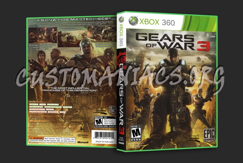 Gears of War 3 dvd cover