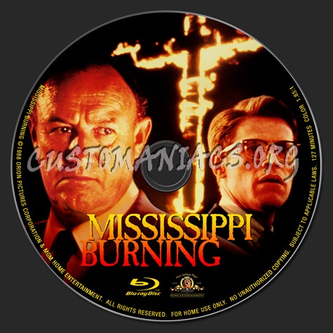 Mississippi Burning blu-ray label