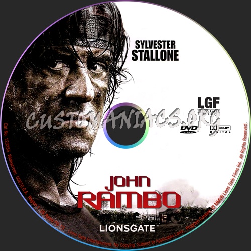 John Rambo dvd label