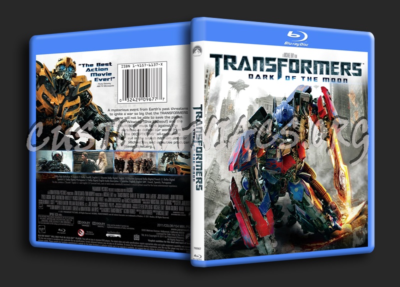 Transformers: Dark of the Moon blu-ray cover