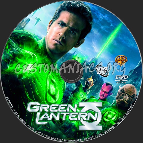 Green Lantern dvd label