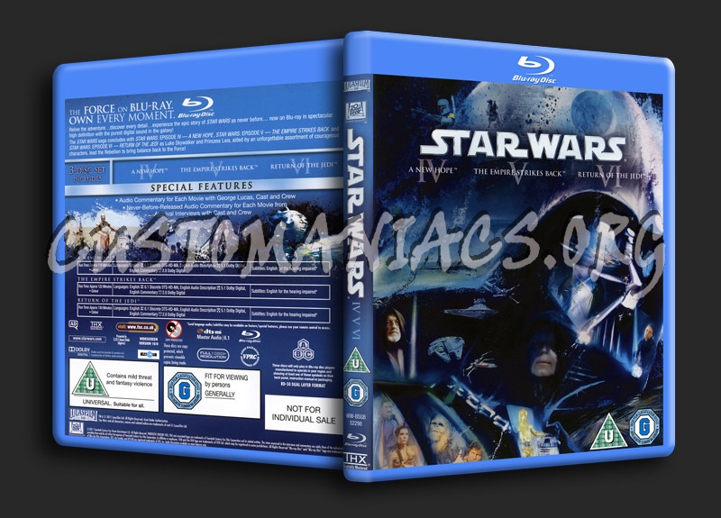 Star Wars IV V VI Trilogy blu-ray cover