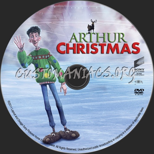 Arthur Christmas dvd label
