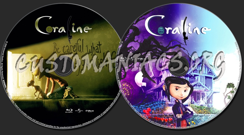 Coraline blu-ray label