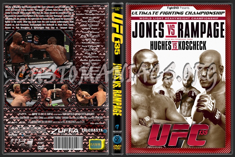 UFC 135 Jones vs. Rampage dvd cover