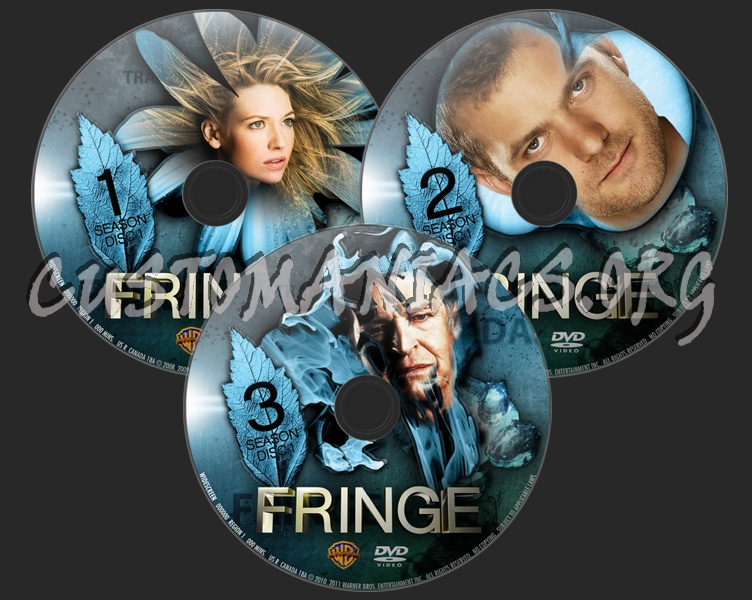 Fringe Season 1 and 2 dvd label