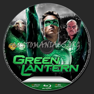 Green Lantern blu-ray label