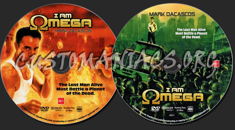 I Am Omega dvd label