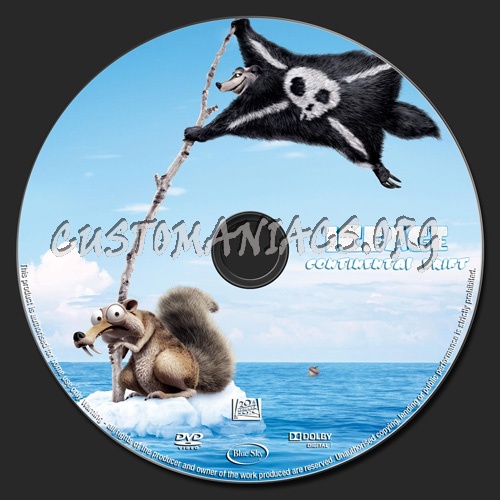 Ice Age Continental Drift dvd label
