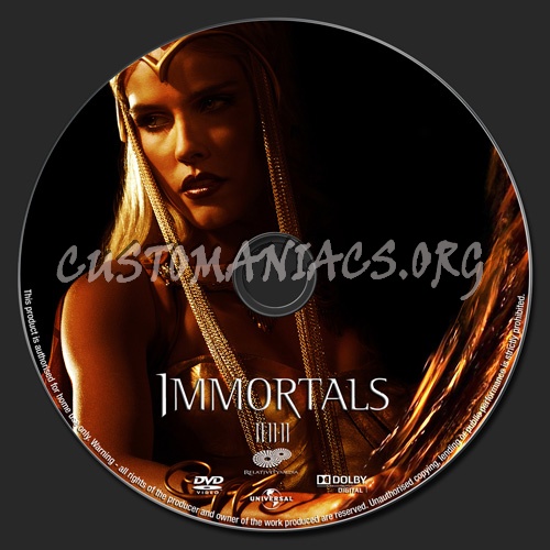 Immortals dvd label