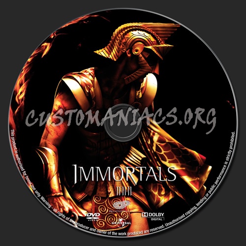 Immortals dvd label