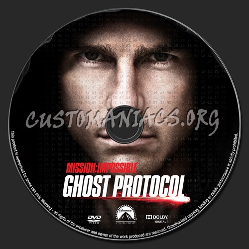 Mission Impossible Ghost Protocol dvd label