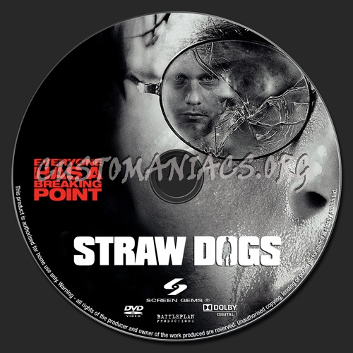 Straw Dogs 2011 dvd label