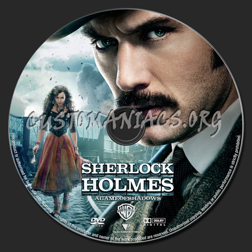 Sherlock Holmes A Game of Shadows dvd label