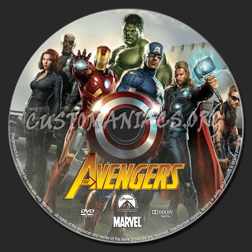 The Avengers dvd label