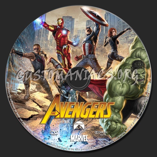 The Avengers dvd label