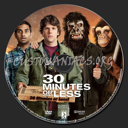 30 Minutes or Less dvd label
