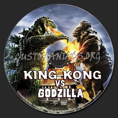 King Kong VS Godzilla dvd label