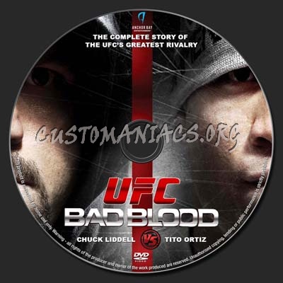 UfC Bad Blood Liddell Vs Ortiz dvd label