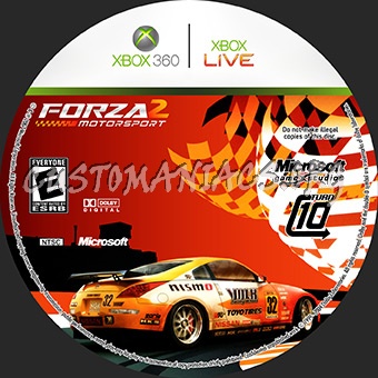 Forza MotorSport 2 dvd label
