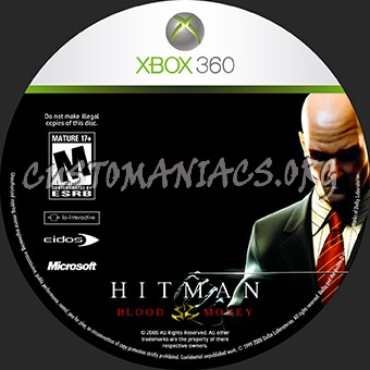 Hitman Blood Money dvd label