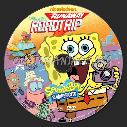 Spongebob Squarepants Runaway Roadtrip dvd label