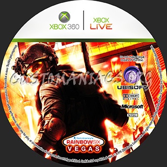 Rainbow Six Vegas dvd label