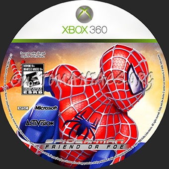 Spider-man Friend or Foe dvd label