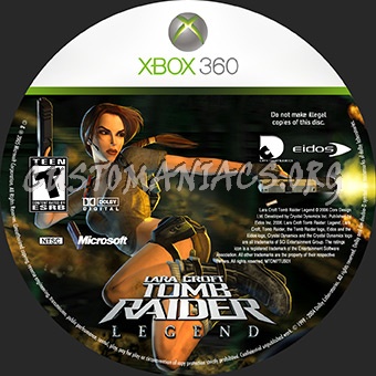 Tomb Raider Legend dvd label