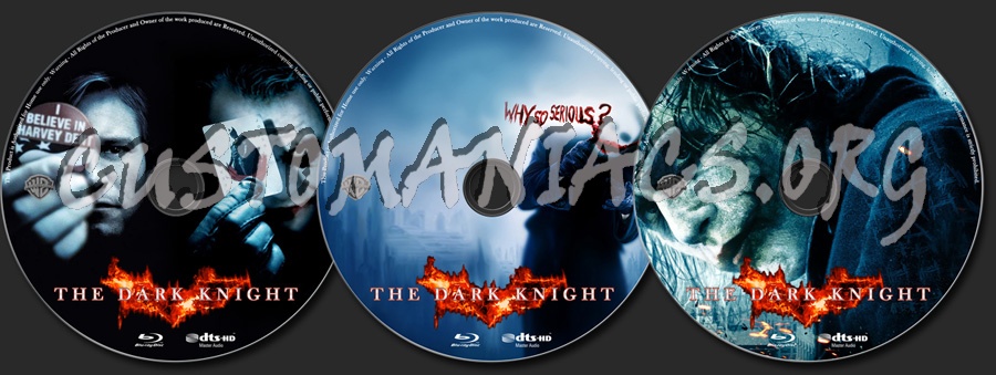 The Dark Knight blu-ray label