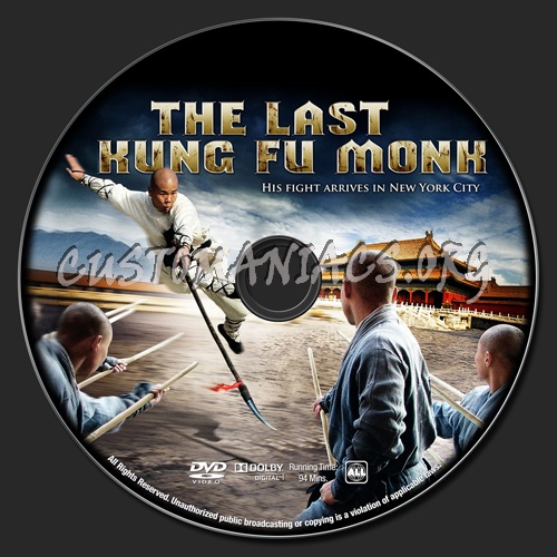 The Last Kung Fu Monk dvd label