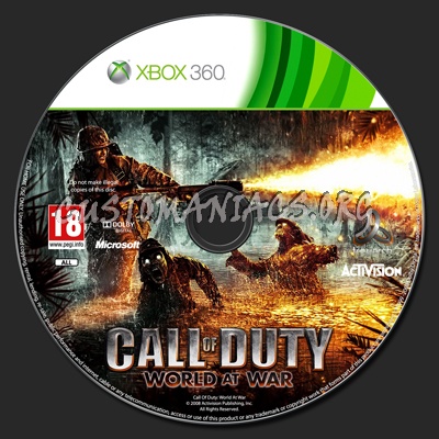 Call Of Duty World At War dvd label