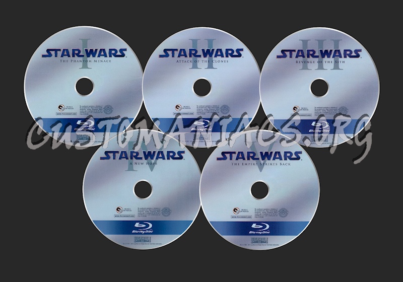 Star Wars The Complete Saga blu-ray label