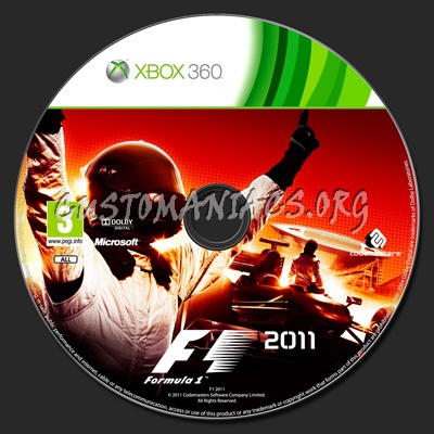 F1 2011 dvd label