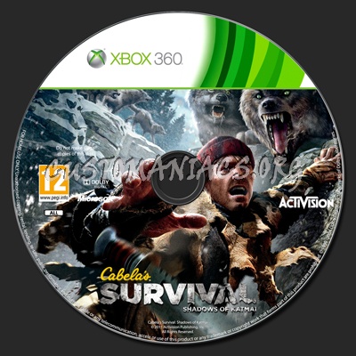 Cabela's Survival Shadows of Katmai dvd label