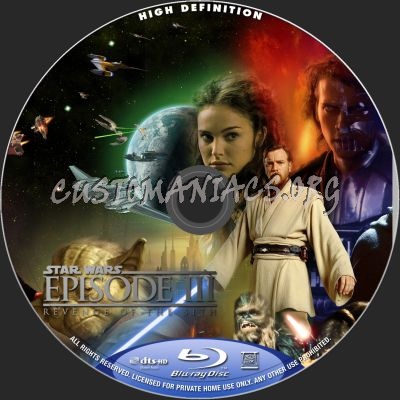 Star Wars - Revenge Of The Sith blu-ray label