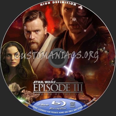 Star Wars - Revenge Of The Sith blu-ray label