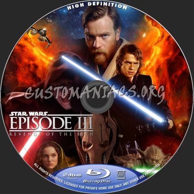 Star Wars - Revenge Of The Sith blu-ray label