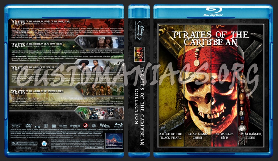 Pirates Of The Caribbean Collection blu-ray cover