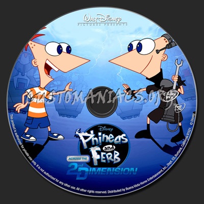 Phineas and Ferb the Movie Across the 2nd Dimension dvd label