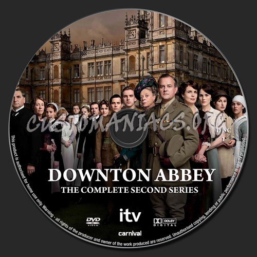 Downton Abbey Season 2 dvd label