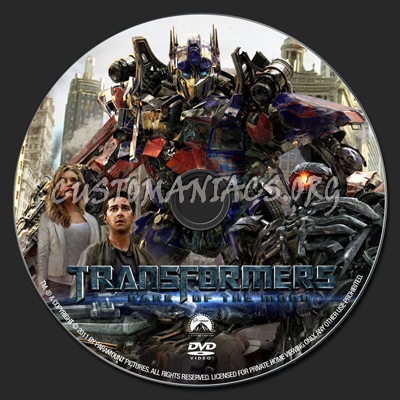 Transformers: Dark Of The Moon dvd label