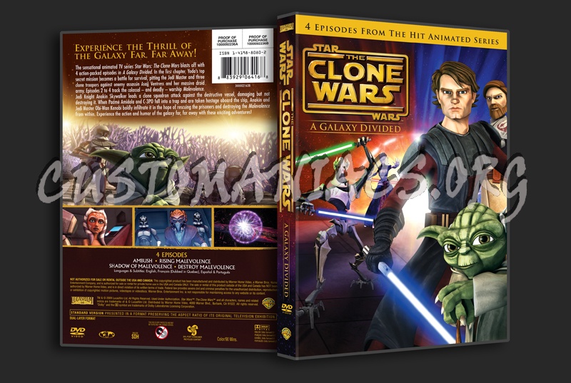 Star Wars The Clone Wars A Galaxy Divided dvd cover