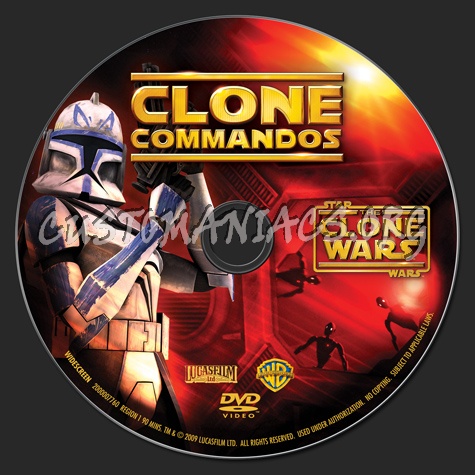 Star Wars The Clone Wars Clone Commandos dvd label